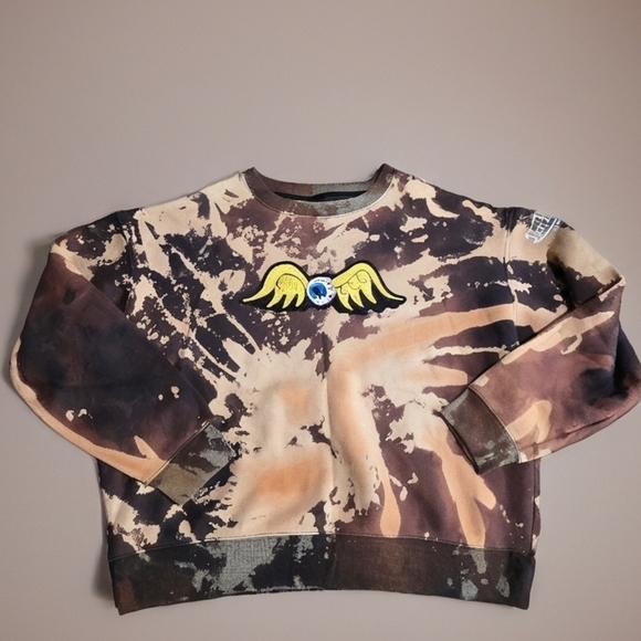 Von Dutch Other - Vintage Von Dutch Flying Eyeball Unisex Sweatshirt Size Large Brown Tie Die